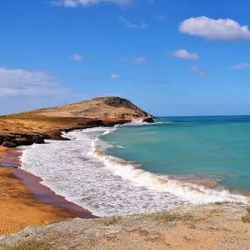 Desierto y mar en el Cabo de la Vela